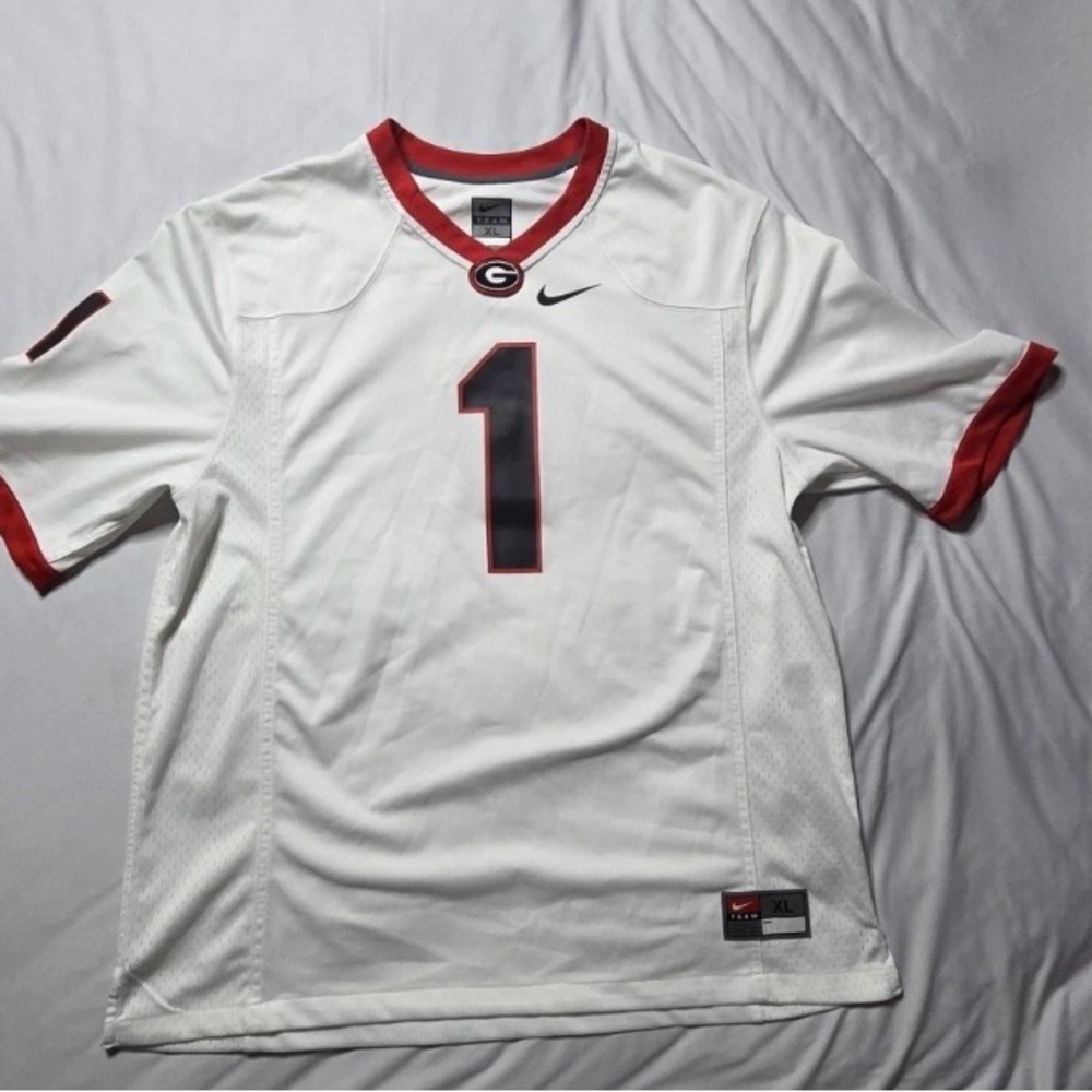 Nike Men's White Jersey with Red Trim